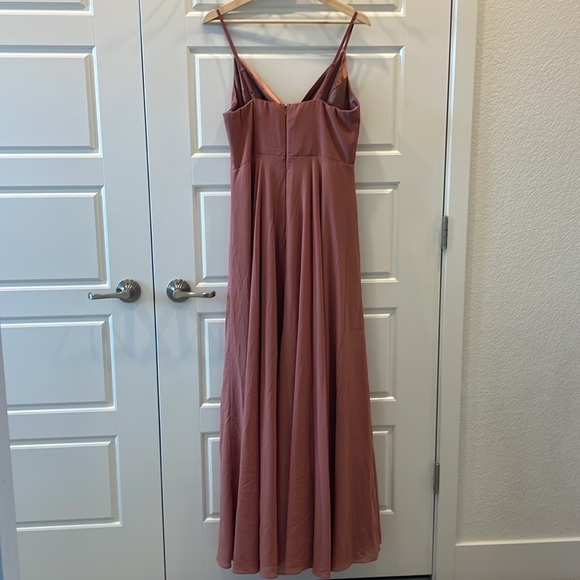 Lulus - All About Love Rusty Rose Maxi Dress Size L - Picture 9 of 9